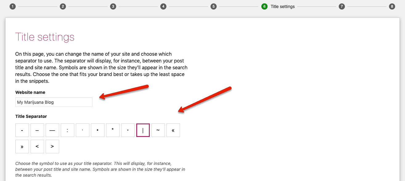 How to add title settings for your blog in Yoast SEO.