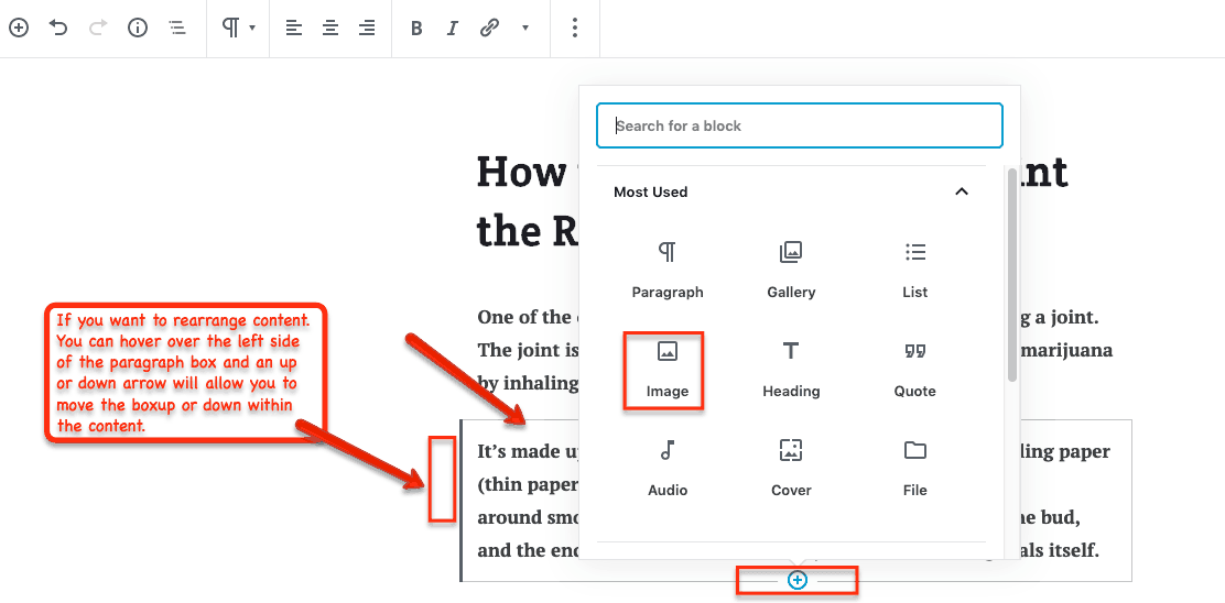 How to add an image to your cannabis blog.