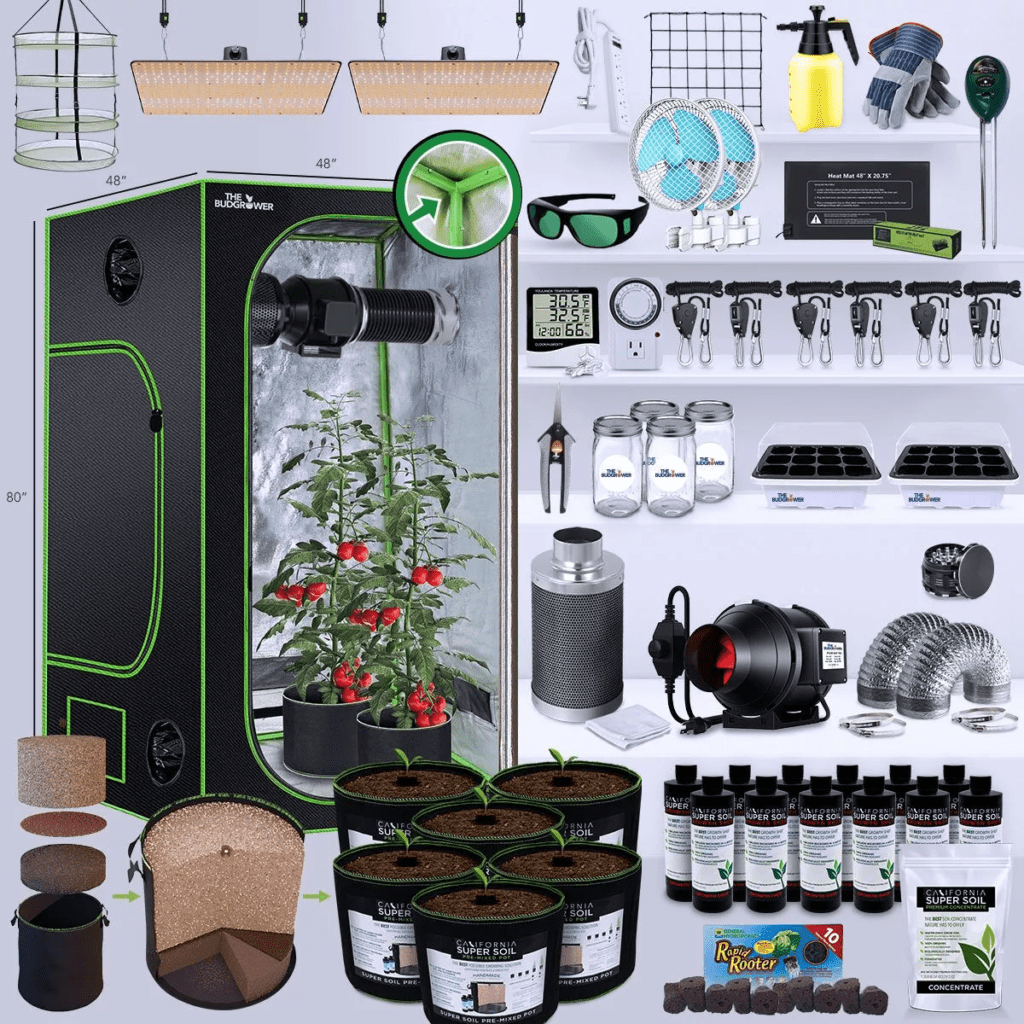 The Bud Grower deluxe grow kit is one of the best indoor cannabis grow kits available online.