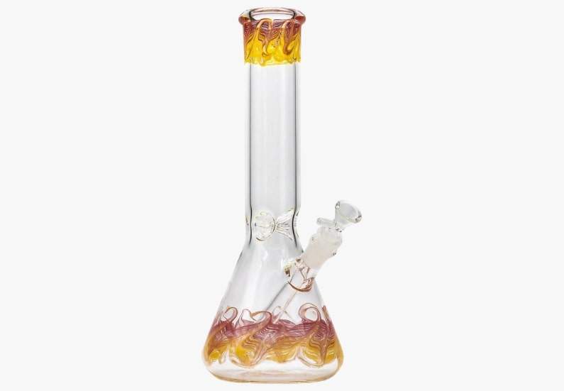 LA Pipes: "Phoenix Rising" Color Wrapped Beaker Bong.